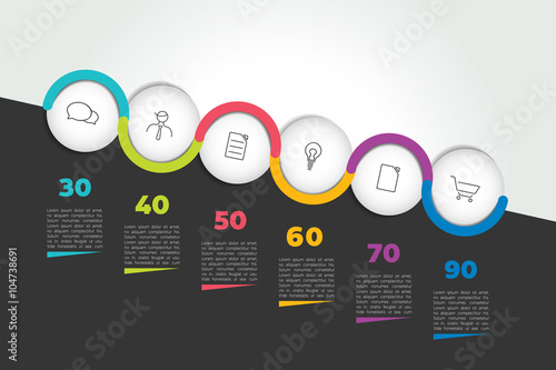 Timeline speech bubble concept. Infographic.