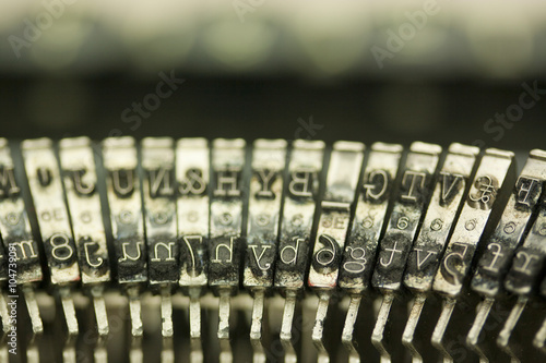 Hammer keys on an old type writer