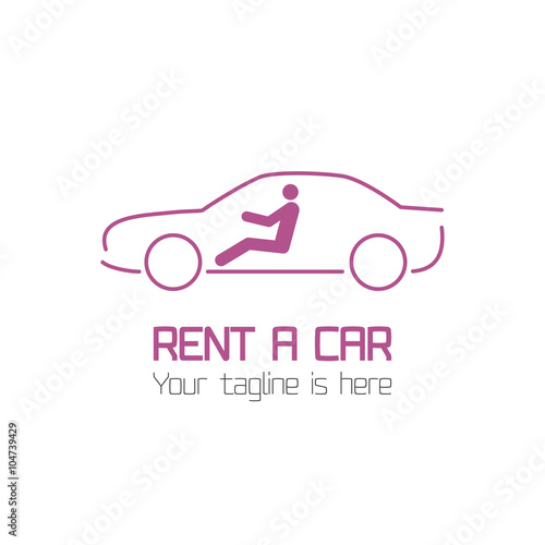 Vector template of car rental company logo, rent-a-car. Automotive logovector template design