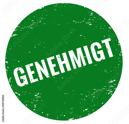 Genehmigt Stempel grün grunge