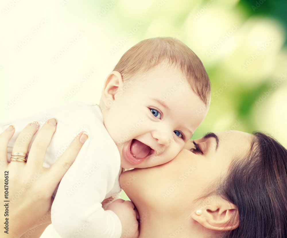 laughing baby playing with mother laughing baby playing with mother
