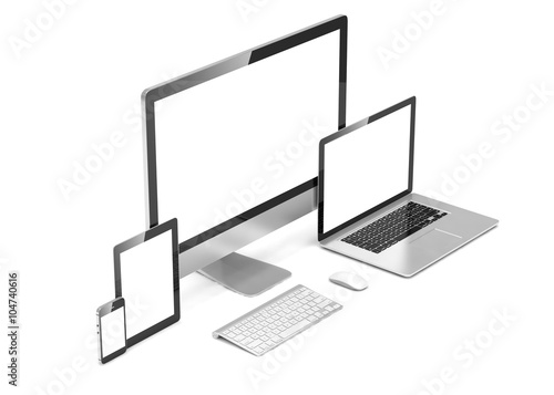 Ultimate web design, laptop, smartphone, tablet, computer, display © Natalia Merzlyakova