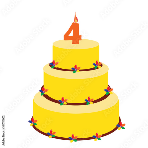 Fourth birthday cake
