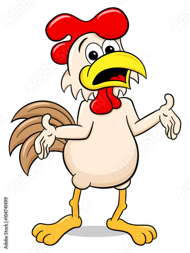 ratloses Cartoon Huhn