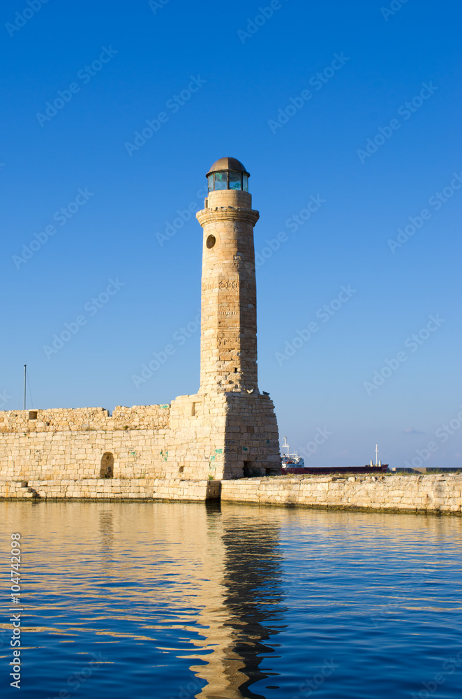 Lighthouse in Rethymno, Crete, Greece
