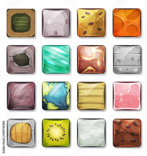 Buttons And Icons Set For Mobile App And Game Ui