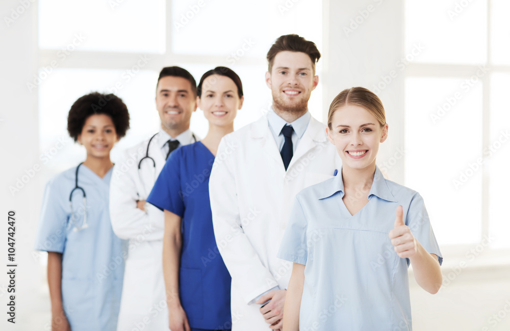 group of doctors and nurses at hospital group of doctors and nurses at hospital