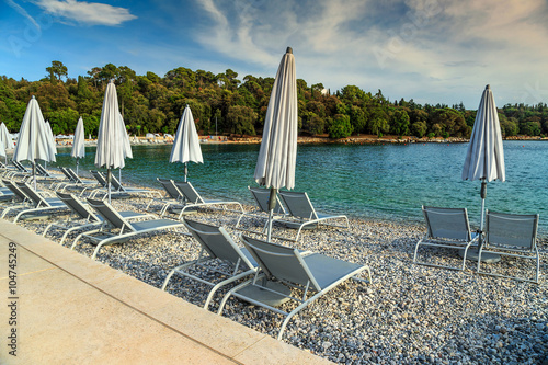  Afternoon on the beach,Rovinj,Istria region,Croatia,Europe © janoka82