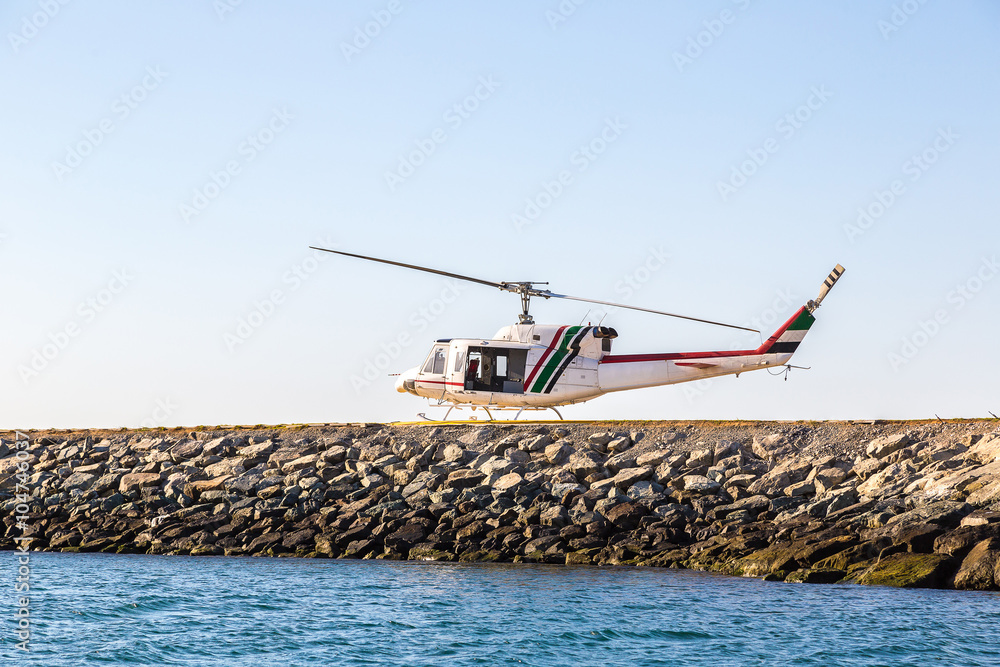 Naklejka premium A small helicopter