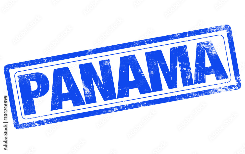 PANAMA word Blue stamp text on white background PANAMA word Blue stamp text on white background