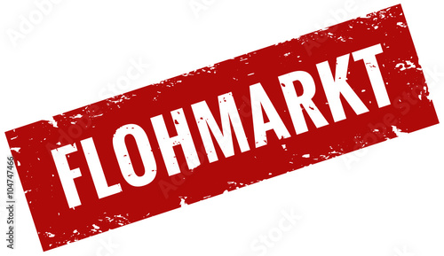 Flohmarkt Stempel rot grunge