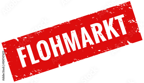 Flohmarkt Stempel rot grunge