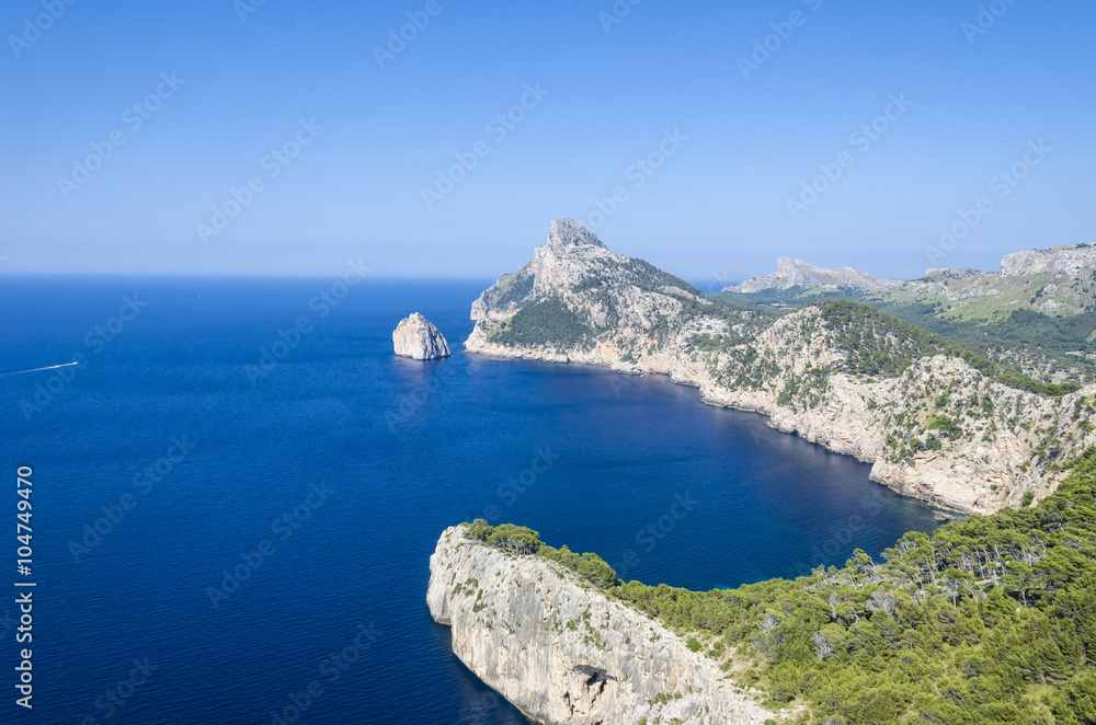 Cape Formentor and the Mediterranean Sea.