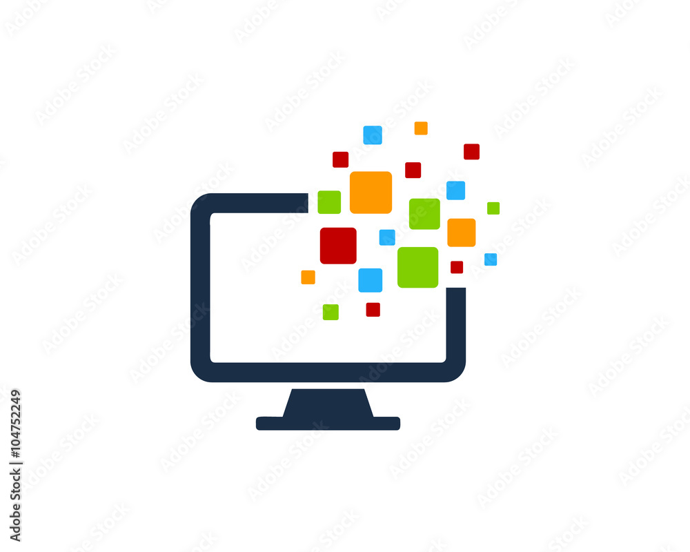Computer Pixel Logo Computer Pixel Logo