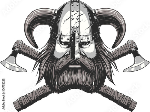 Viking head mascot