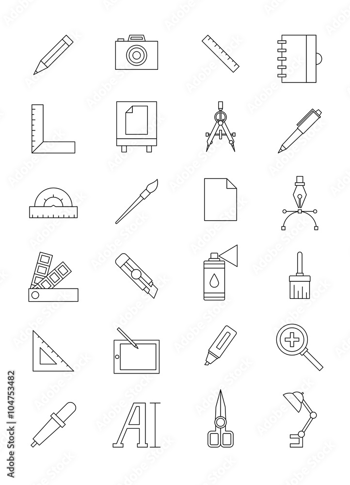 Work design icon set Work design icon set
