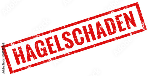 Hagelschaden Stempel rot grunge