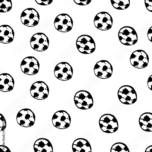 Football balls seamless pattern.