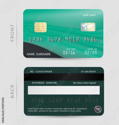 Green credit debit card design template,To adapt idea for commercial,business,advertising,information,financial,vector,illustration