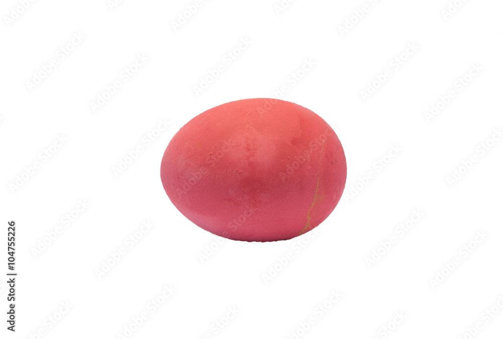 red easter egg isolated on white red easter egg isolated on white