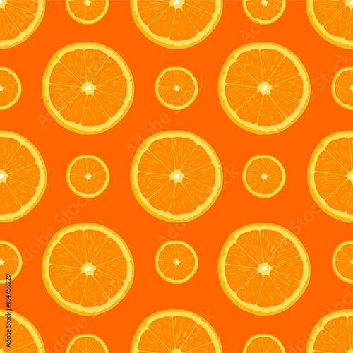 бесшовный оранжевый фон с апельсинами