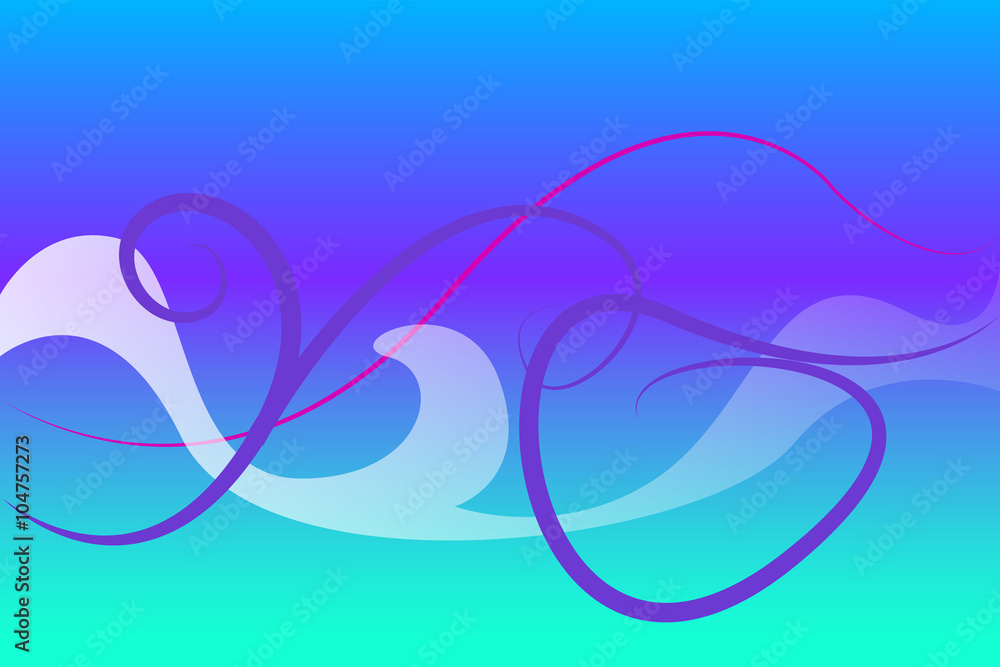 Abstract background with plants and swirls Abstract background with plants and swirls