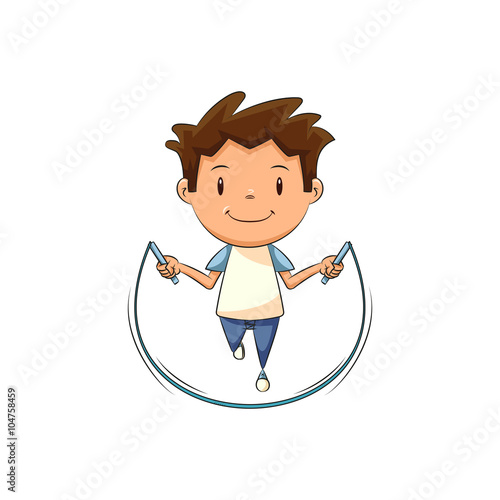 Child jumping rope