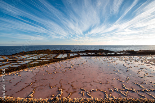 Volcanic pools on the salt manufacturing Fuencaliente on the south of La Palma island in Spain