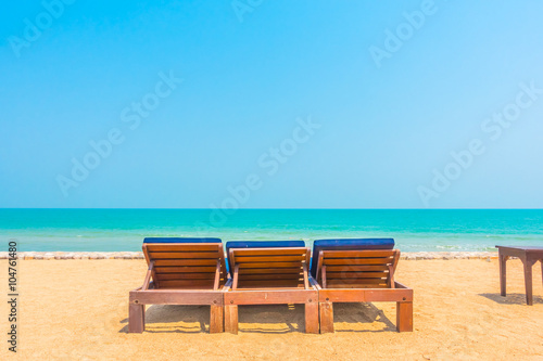 Empty beach chair