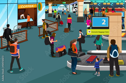 People Inside Airport Scene