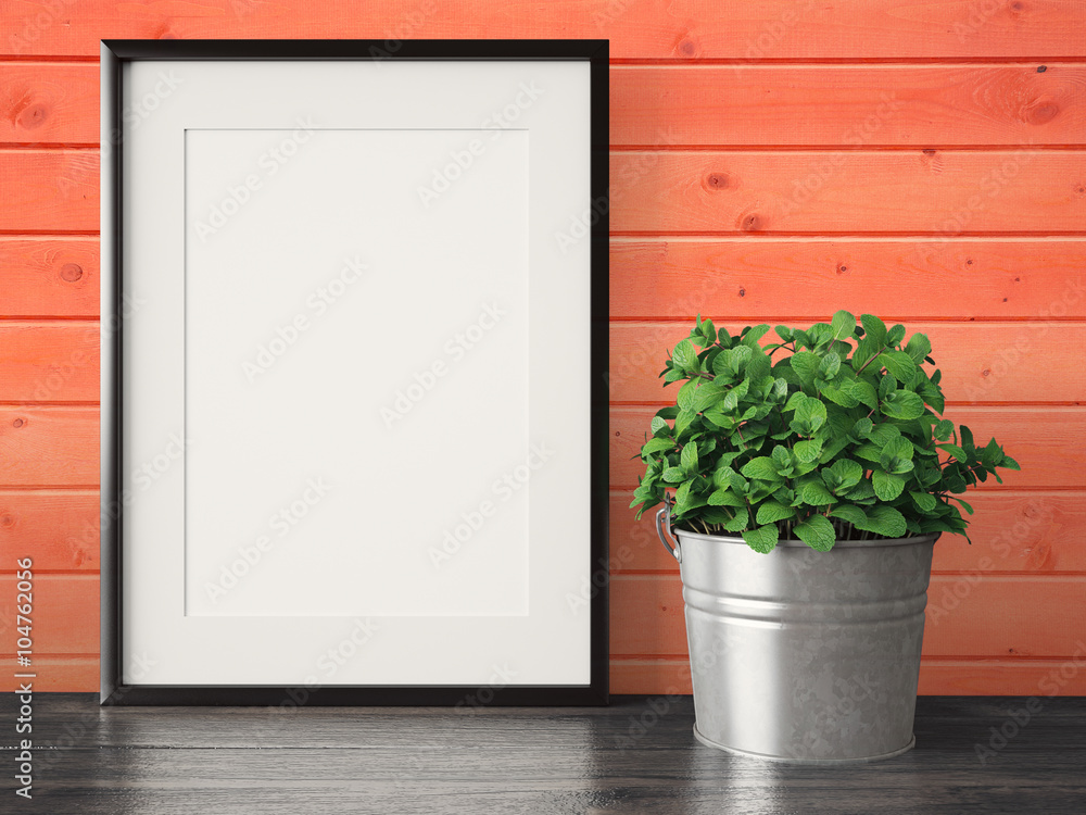 Empty modern style frame, 3D render Empty modern style frame, 3D render