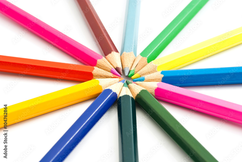 colored wooden pencils on white colored wooden pencils on white