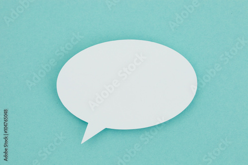 Blank paper speech bubble