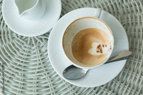 Empty coffee cup ,Beautiful light