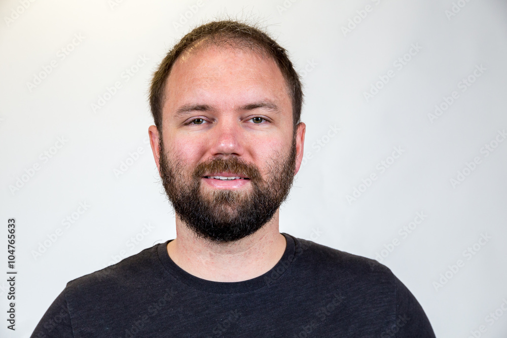 Man in Mid 30s Poses for Studio Portrait Man in Mid 30s Poses for Studio Portrait
