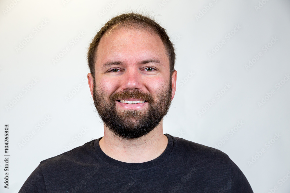 Man in Mid 30s Poses for Studio Portrait Man in Mid 30s Poses for Studio Portrait