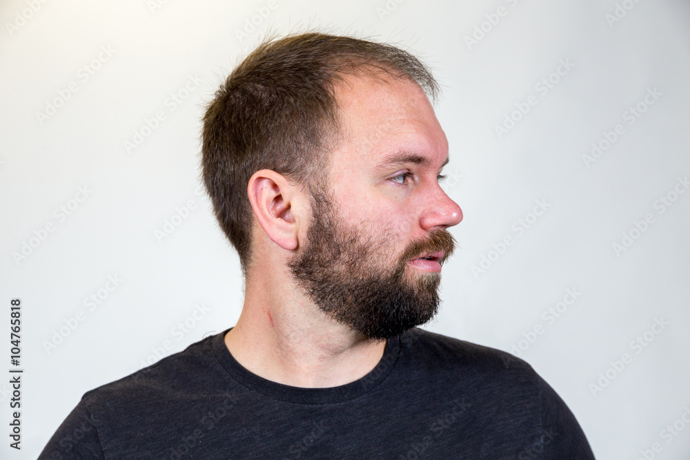 Man in Mid 30s Poses for Studio Portrait Man in Mid 30s Poses for Studio Portrait