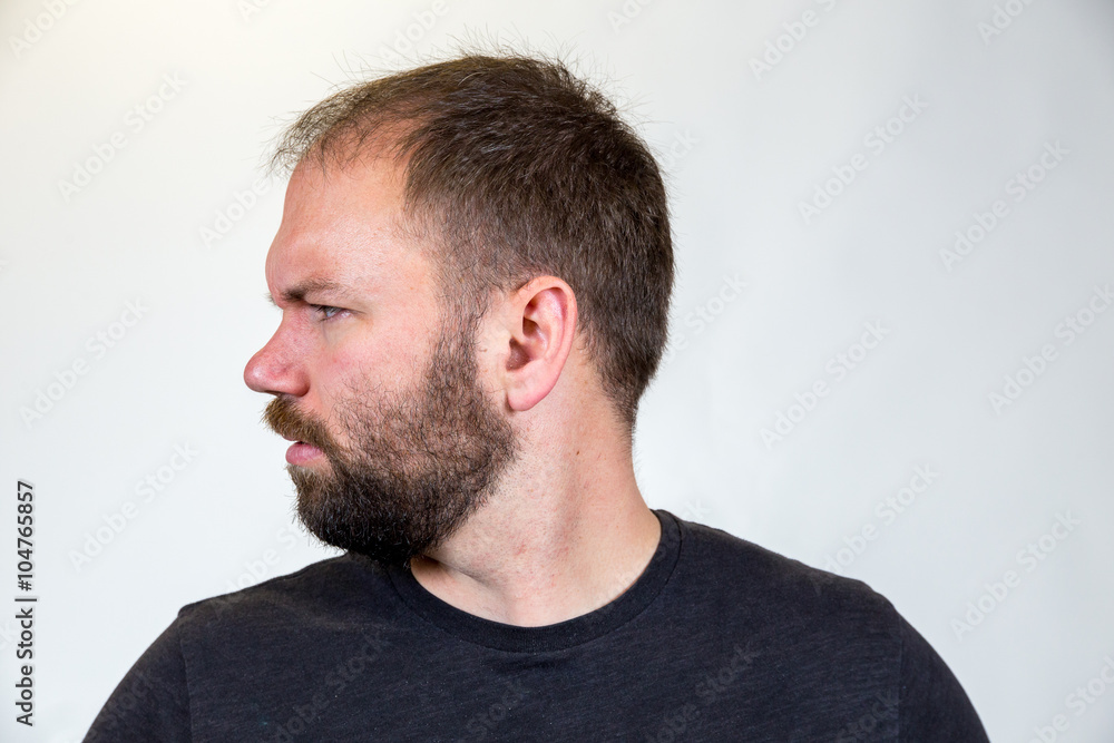 Man in Mid 30s Poses for Studio Portrait Man in Mid 30s Poses for Studio Portrait