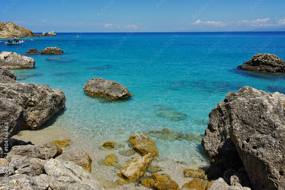 Clean water of Agios Nikitas Beach, Lefkada, Ionian Islands, Greece