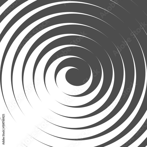 Abstract Spiral Background. Retro Style. Black And White. Vector