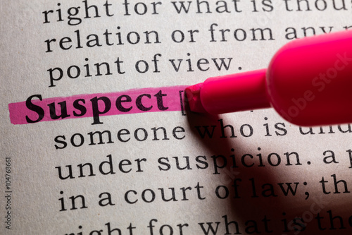 Photos definition of suspect