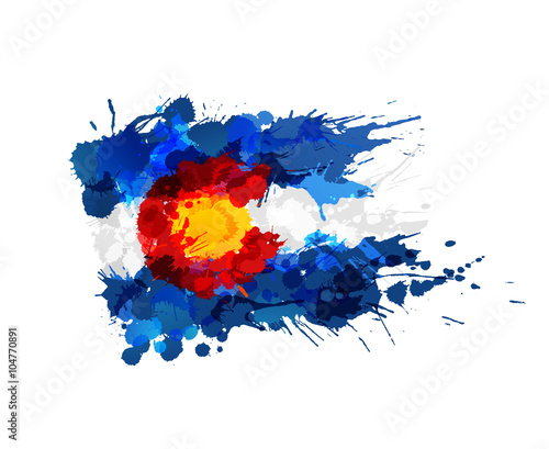 Flaga Kolorado wykonane z kolorowych plam