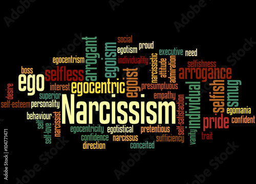Narcissism, word cloud concept 7 photo