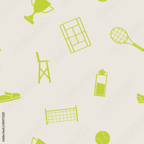 Seamless pattern with tennis icons for your design
