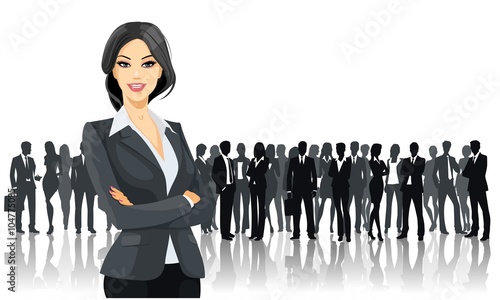 business people silhouettes and career