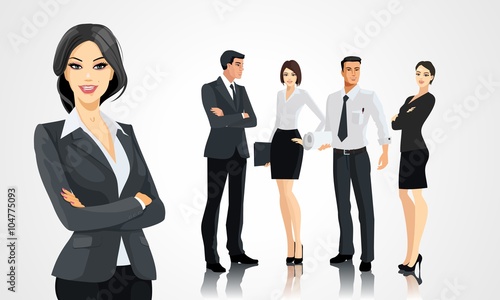 business people, teamwork and career