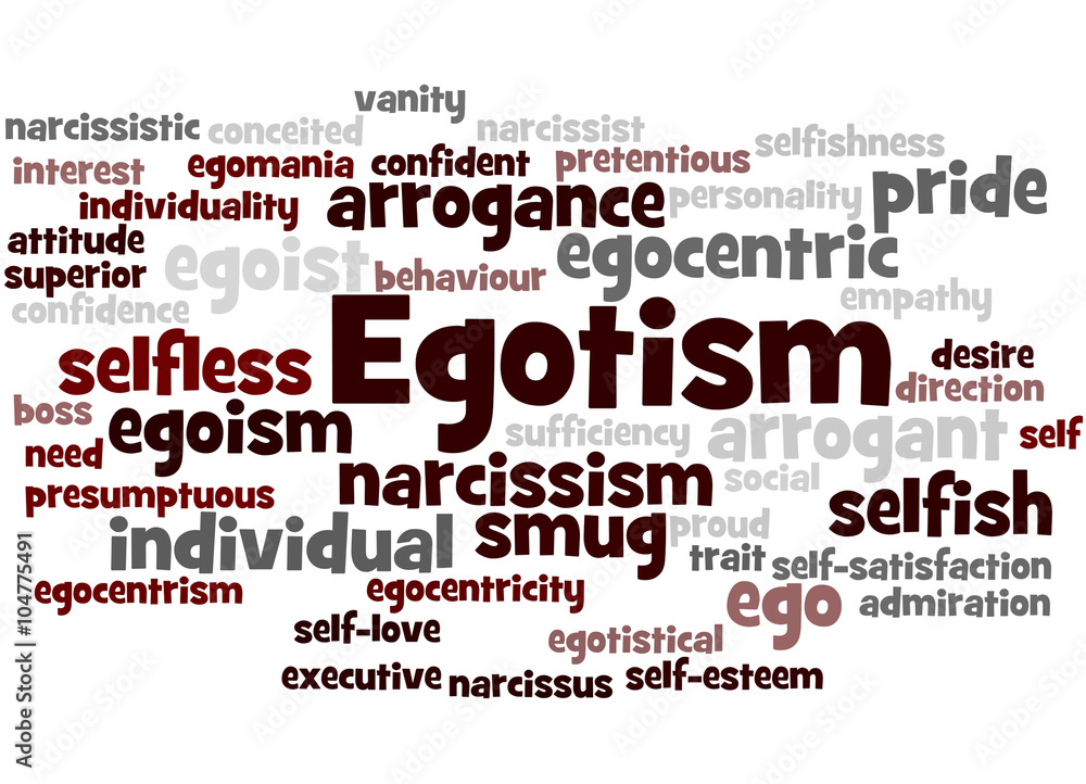 Obraz premium Egotism, word cloud concept 8
