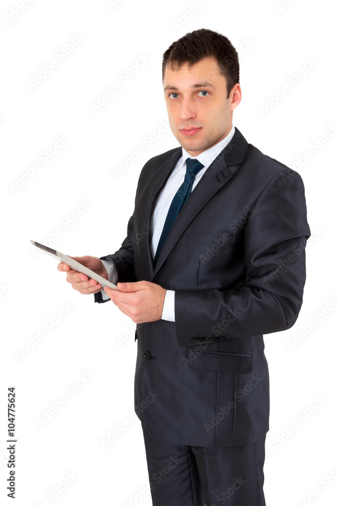 Successful businessman isolated on white Successful businessman isolated on white