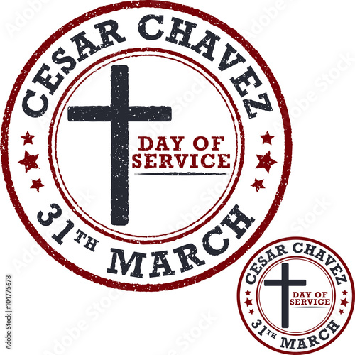  Cesar Chavez day. Stamp set.