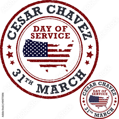  Cesar Chavez day. Stamp set.